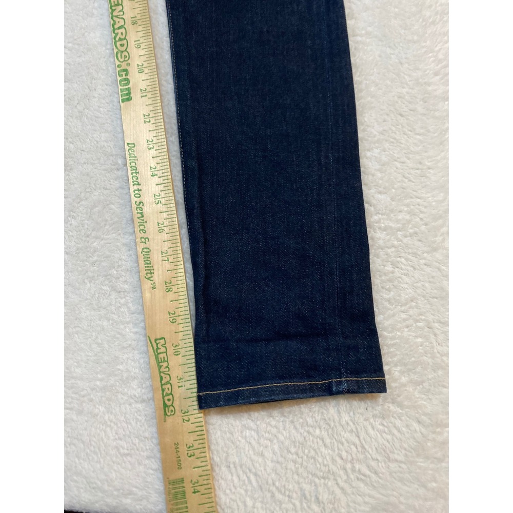 Uniqlo Mens Slim Fit Selvedge Jeans Indigo Blue Stretch 31x32 321-160114 - Picture 2 of 11